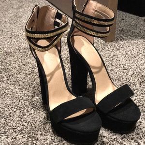 Black platform heels